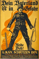 Tu patria está en peligro, ¡alístate!, publicado en 1918